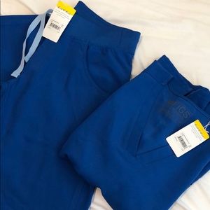 Figs scrubs royal blue set.